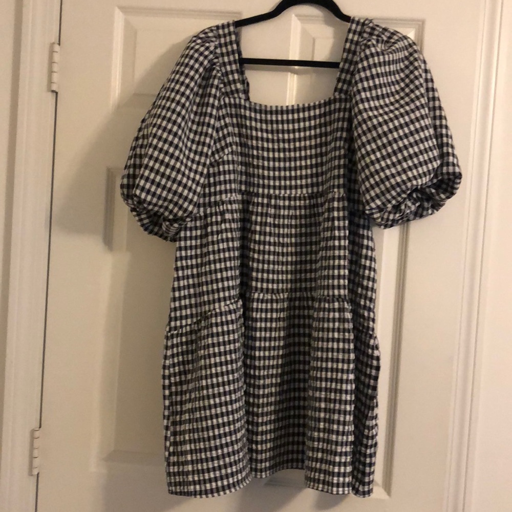 Nasty Gal Gingham Print Dress Size 6